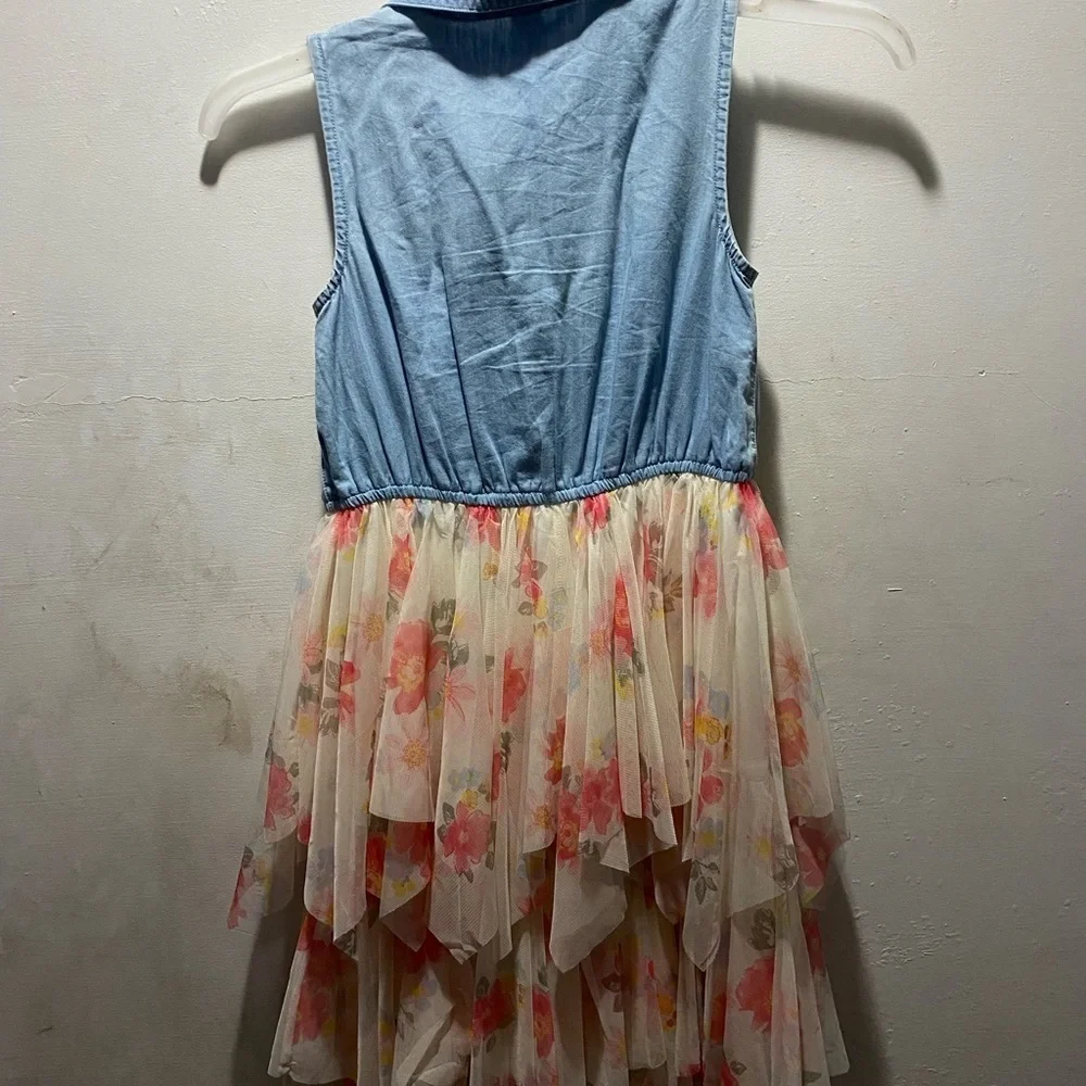 Justice, denim and floral dress